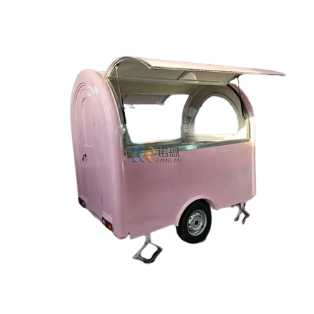 Camions de restauration rapide de rue personnalisés, remorque alimentaire mobile, double fenêtres de vente, chariot de camping-car, cuisine pour vente de collation