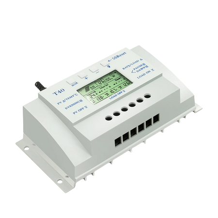 ECGSOLAX MPPT-Contrôleur de charge pour panneaux solaires, 40A 20A, 12V 24V, écran LCD automatique, minuterie de contrôle pour les touristes de Sotchi