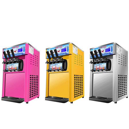 Machine électrique à crème glacée molle, 220/110V, avec 3 saveurs différentes, congélateur de fruits dur Assad, machine exécutive