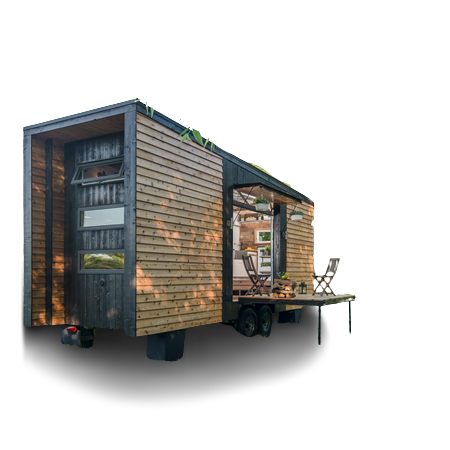 Garden House, Maison préfabriquée, Architecture , Römork Ağak Ev, Remorque, 24 '(7.3m x 2.5m), Tinyhouse