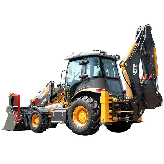 Mini tractopelle 4x4, multifonction, compacte, personnalisée, pour petite ferme agricole