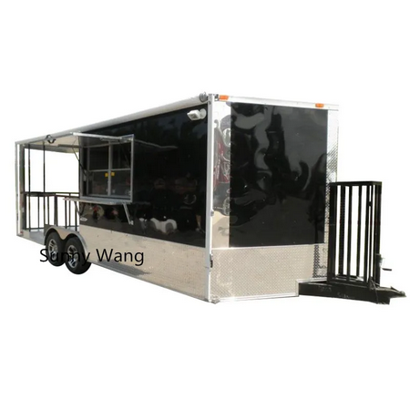 Remorque alimentaire avec équipement de cuisine, kiosque de restauration rapide extérieur, chariot mobile pour collations à vendre