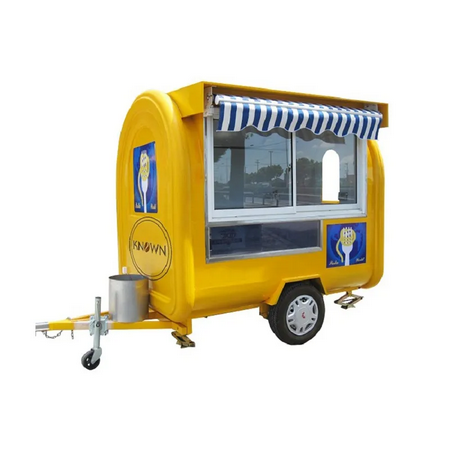 Remorque mobile de chariot de nourriture de Noël d'OEM, camion de crème glacée d'acier inoxydable, collation adaptée aux besoins du client, hot-dog, chariots attribuables