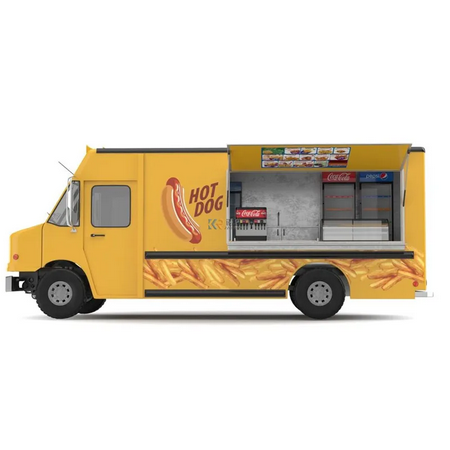 Remorque mobile de cuisine pour friteuse, camion de crème glacée, hot-dog, barbecue, café, vente de collations, remorque de pizza