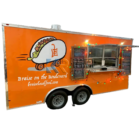 Remorque de restauration rapide mobile, camion de concession de restauration rapide, camion de crème glacée, hot-dog, distributeur automatique de barbecue et de café