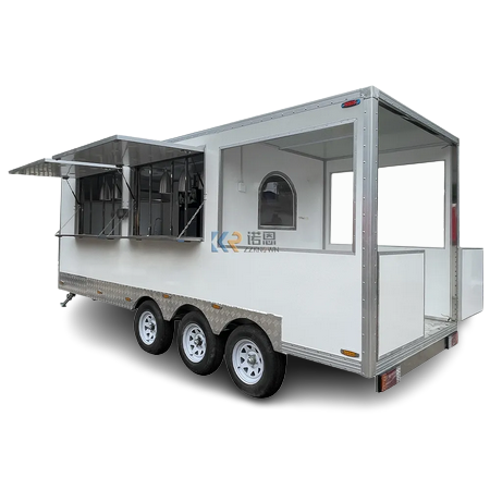 Remorque de restauration rapide approuvée DOT CE avec balcon, chariot de nourriture mobile, cuisine extérieure, Europe, vente
