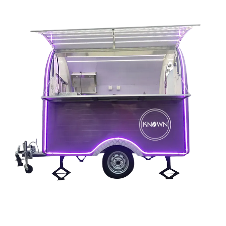 Remorque mobile de restauration rapide de crème glacée, chariot de rue, fourgon de nourriture à vendre, OEM, 220cm