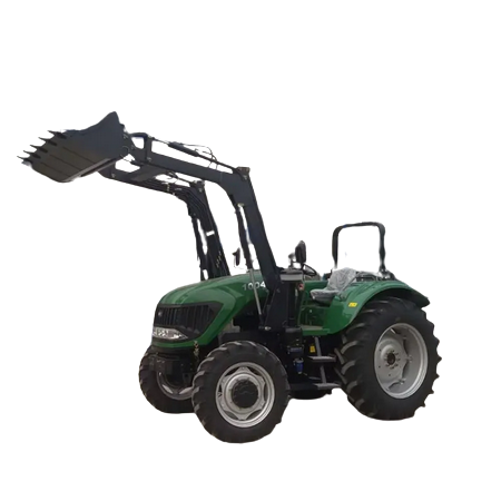 Tracteur à 4 roues avec chargeuse-pelleteuse avant E27, 100 HP