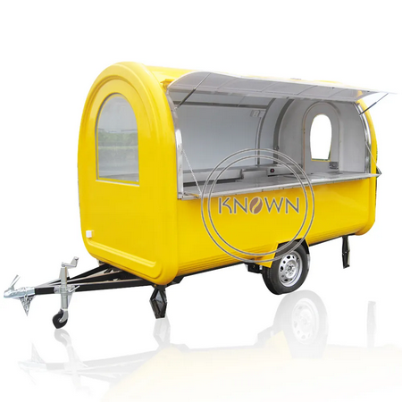 Chariot de kiosque de nourriture de hot-dog de rue mobile, remorque de crème glacée, camions à vendre, longueur de 2.8m, OEM