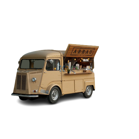 Camion de nourriture vintage, kiosque de nourriture, voiture mobile, camionnette à café, grand bus de Chamonix, chariot de crème glacée à hot-dog