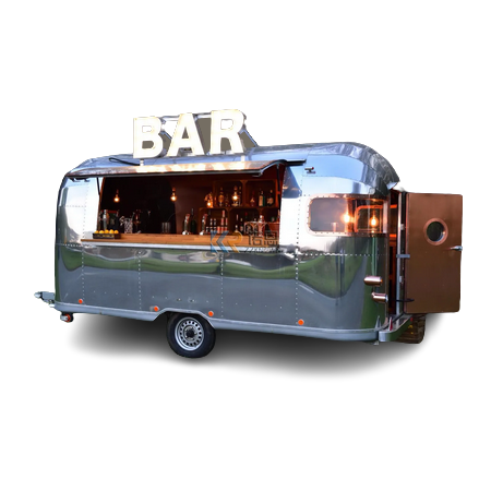 Chariot de crème glacée de rue, camion alimentaire approuvé CE, camions alimentaires vintage, remorque de cuisine mobile