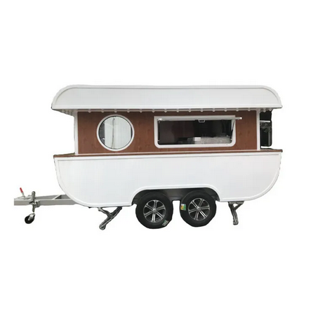 Remorque de restauration rapide mobile en acier inoxydable, équipement de camion électrique Fast Street, chariot à hot-dog